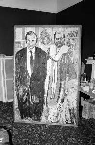 Painting of Lord Lucan. Well known painter and Royal Academician has just completed an