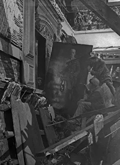 Recovery Prints: Paintings and belongings being recovered from the Merchant Venturers Hall in Prince