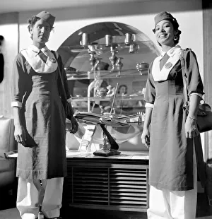 Pakistani Air Hostesses seen here at Pakistani Airways House in London