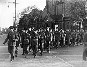 The parade of the 5th Royal Northumberland Fusiliers (53rd Searchlight Regiment), T. A