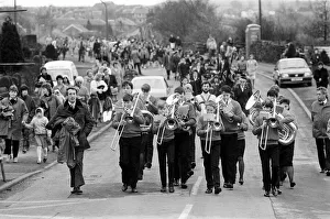 On parade in the Colne Valley were 200 Guides and Brownies who marched to a Thinking Day