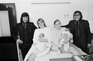 Parents with their new born babies that were delivered on Christmas Day at the New Cross