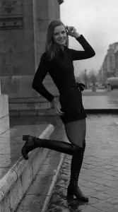 Shoes Prints: Paris Fashion Shorts and the French Girl'Model wearing black hotpants