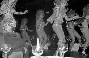Paris Lido Feature. Cabaret dancers perform on stage at a night club in Pan s, France