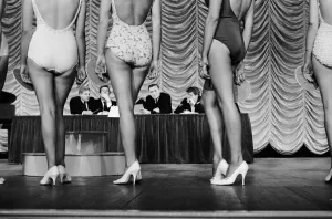 Swimsuit Prints: Participants in the Miss Margate National Bathing Beauty Contest stand in front of