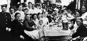 Party time in Elswick, Newcastle as residents of Tyneside Terrace celebrate the end of