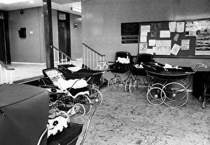 Prams Prints: Passers-by would be forgiven for thinking there waw a baby boom at Hedworthfield