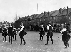 A passing movement by Streatham Secondary School in their match with North Mitcham