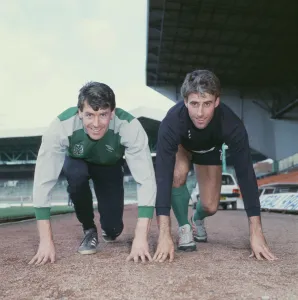 Pat Bonner (LEFT : Celtic Goalkeeper) with Mick McCarthy