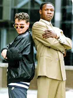 Pat Clinton boxer 1992 met boxer Chris Eubank