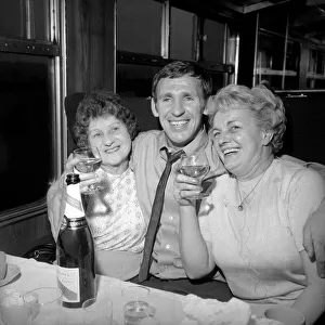 00222 Prints: Pat Crerand with Mrs K and Mrs B Mrs Olive Kahn and Mrs Nesta Burgess June