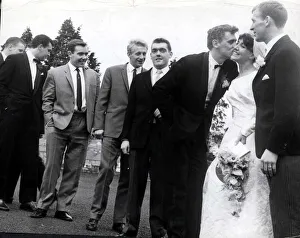 Pat Crerand wedding 1963 with wife Noreen after the Wedding at St Laurence P