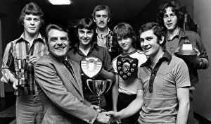 Basketball Prints: Pat Partridge, President of Teesside Basketball league, presents the Ellis WhatleyTrophy