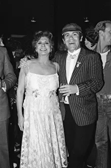 Disco Prints: Pat Phoenix and Elton John at the new nightclub Stringfellows in Covent Garden, London