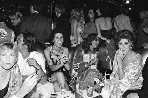 Disco Prints: Pat Phoenix and guests at the new nightclub Stringfellows in Covent Garden, London