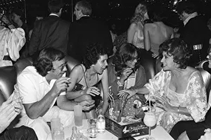 Pat Phoenix and guests at the new nightclub Stringfellows in Covent Garden, London
