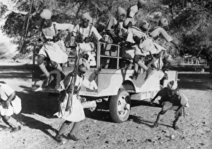 Patrolling mechanised units of the Sudan Defence Force carry petro