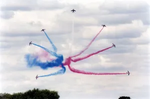 Aerobatics Prints: The Patrouille de France aerobatic display team flying their Dassault / Dornier Alpha Jet
