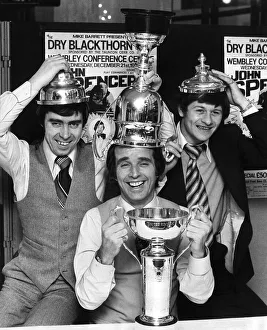 Hurricane Prints: Patsy Fagan snooker with John Spencer and Alex Higgins with snooker cups