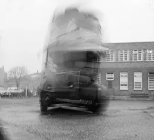Blur Prints: This is the pattern of movement caused by a six ton 16 cwtLondon transport double decker