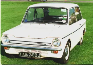 Classic Prints: Paul Coulter with his restored Hillman Imp April 1998 J registration
