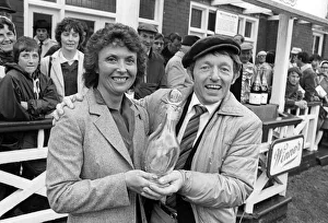 Paul Daniels visits Redcar Racecourse to see his horse run in the Paul Daniels Magic