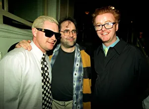Paul Gascoigne attends award ceremony with Danny Baker and Chris Evans where he was to
