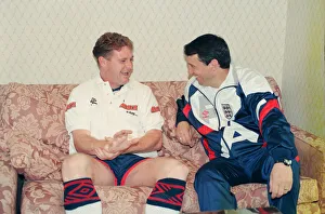 01037 Prints: Paul Gascoigne chats with England manager Graham Taylor in the build up to Wednesday