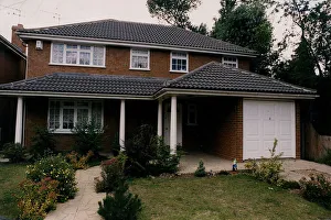 Footballer Prints: Paul Gascoigne, football player picture of his house in Dobbs Weir, Hoddeston
