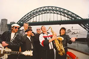 Paul Gascoigne Gazza with Lindisfarne promoting their hit single Fog On