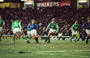 Paul Gascoigne scoring Rangers fourth goal against Hibernian as they go on to win