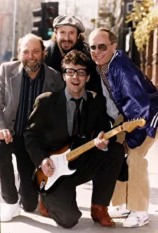 Paul Hipp (centre) Actor playing Buddy Holly with Gerry Allison (L) Gordon Payne (C