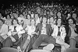 Paul and Linda McCartney and other members of the band Wings seen here at Madison Square