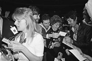 Paul and Linda McCartney of Wings seen here at Madison Square Garden