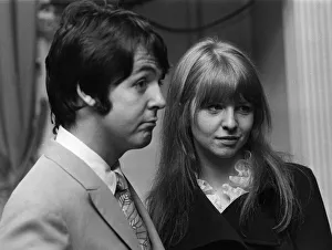 Paul McCartney amd his girlfriend Jane Asher at a launch party to celebrate the the Apple