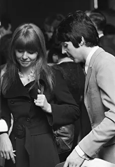 Paul McCartney amd his girlfriend Jane Asher at a launch party to celebrate the the Apple