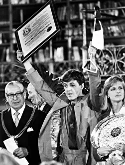 Paul McCartney awarded the title of Honorary Freedom of the City of Liverpool
