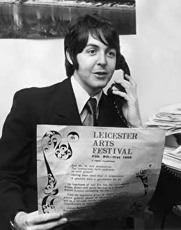 Talking Prints: Paul McCartney of the Beatles pop group talking to Radio Leicester about the upcoming