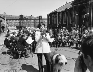 Paul McCartney with The Black Dyke Mills Band, Saltaire, Yorkshire, 30 June 1968