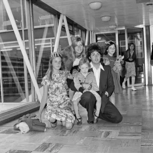 Paul McCartney and family leave London Heathrow Airport for a week long holiday in New