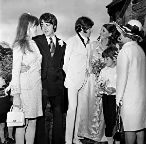 Core08 Prints: Paul McCartney with girlfriend Jane Asher at his brothers wedding Mike McCartney to