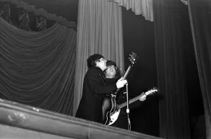 00106 Prints: Paul McCartney and John Lennon of The Beatles performing at the ABC Cinema, Ardwick