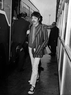 Stripes Collection: Paul McCartney, London Heathrow Airport, 13th April 1967