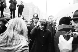 Police Officers Prints: Paul McCartney weds Linda Eastman at Marylebone Registry Office, London