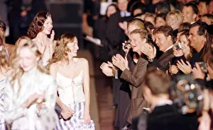Fashion Shows Prints: Paul McCartney and wife Linda applaud their daughter Stella McCartney after her first