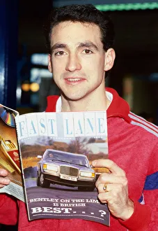 Jon Scan Prints: Paul McStay reading Fast Lane car magazine January 1988