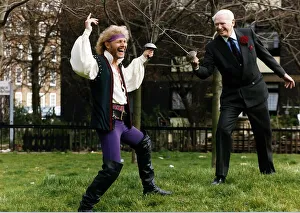 Paul Nicholas Actor With Douglas Fairbanks Jr - fencing A©Mirrorpix