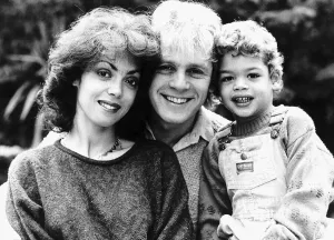 Paul Nicholas Actor with wife and baby - October 1983 Dbase Msi