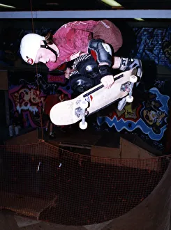 Skateboard Prints: Paul Robson from Sunderland skateboarding at the Oval in Washington on 5th September