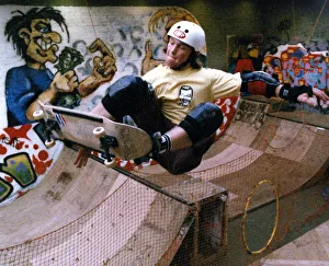 Paul Robson from Sunderland skateboarding at the Oval in Washington on 5th September